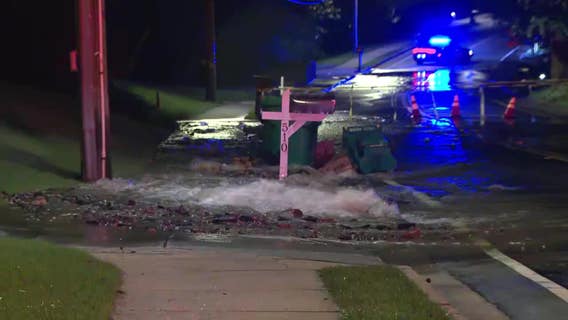Water main break closes part of Sandy Springs road