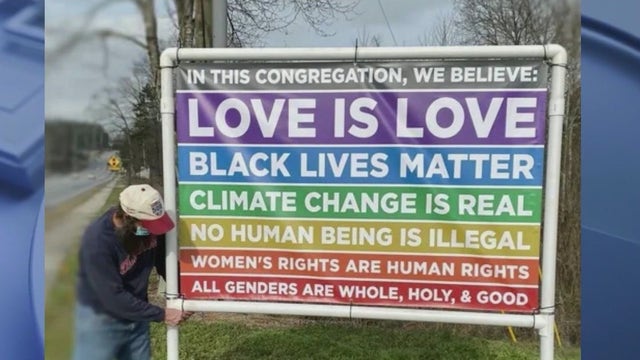 Marietta church's sign of love and inclusion stolen