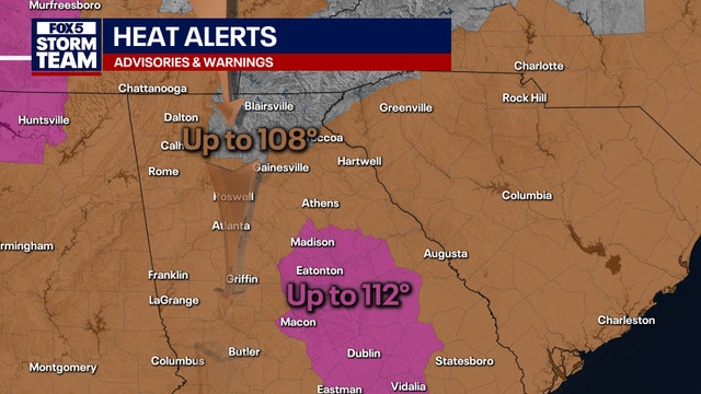 Heat wave: Atlanta hits 100, afternoon severe storms threat continues