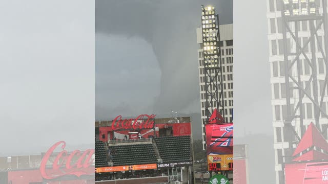Scud cloud causes concern near Truist Park during Tuesday's storms