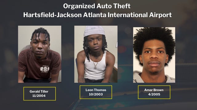 Major auto theft ring crackdown at Atlanta's airport, police announce