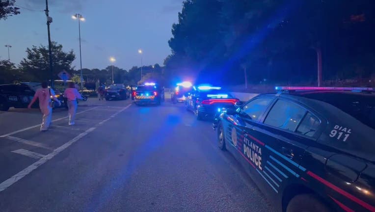 The Atlanta Police Department is investigating a shooting at the skate park located along Willoughby Way NE in Old Fourth Ward on July 23, 2025.