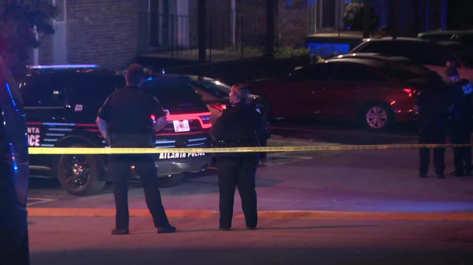 Police are investigating a double shooting along Bent Creek Way SW in Atlanta on July 10, 2025.