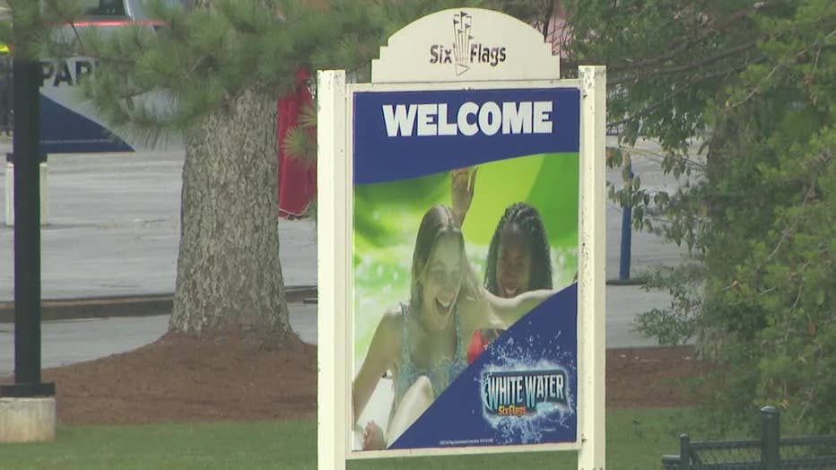 Marietta police officers rescued two dogs from a hot car parked at Six Flags White Water in Marietta on July 5, 2025.
