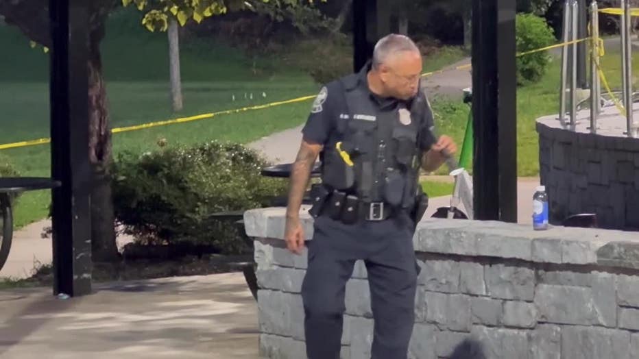 The Atlanta Police Department is investigating a shooting at the skate park located along Willoughby Way NE in Old Fourth Ward on July 23, 2025.