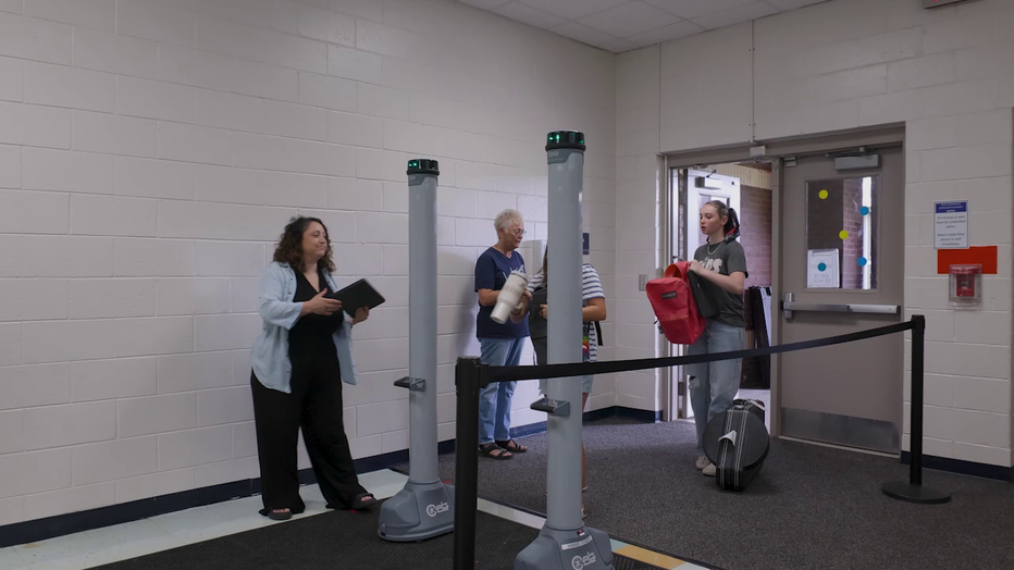 Metal detectors at Apalachee High School.