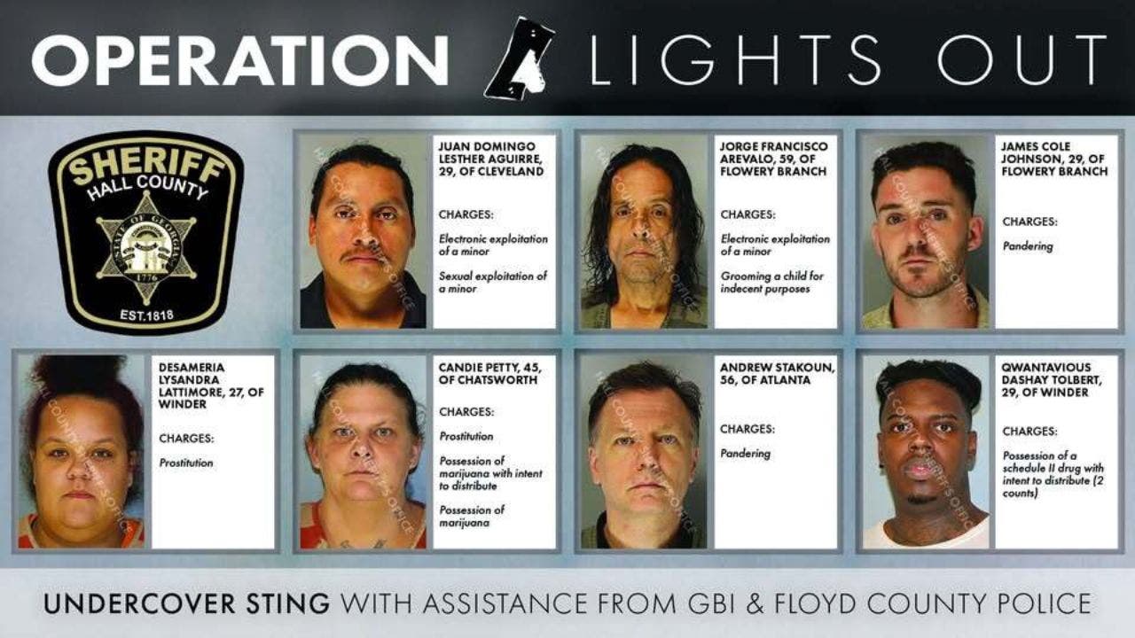 7 arrested in Hall County online sex sting operation | FOX 5 Atlanta