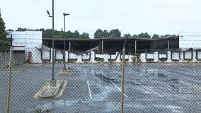 Heavy rain causes roof collapse at former movie studio in Atlanta