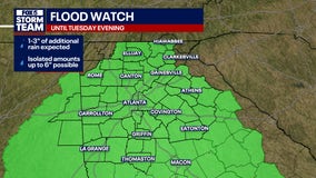 Bus stop forecast: Georgia remains under Flood Watch until Tuesday night