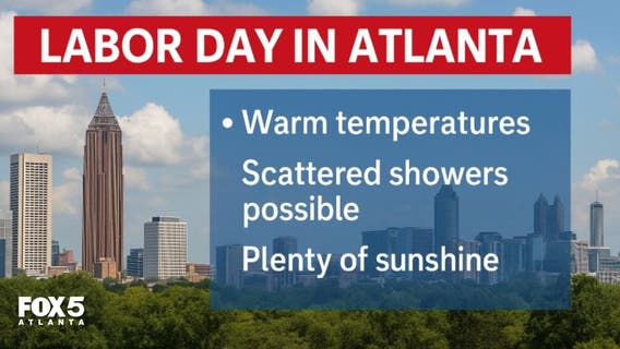 Labor Day in Atlanta: Warm weather with scattered showers