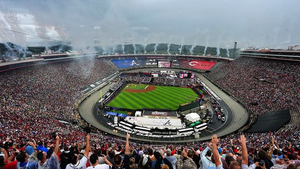 Braves win MLB Speedway Classic after rain delay