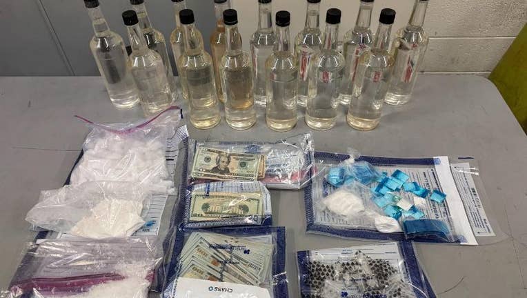 Liquid meth, marijuana, and mushrooms totaling more than $750,000 in value were seized at an apartment at the Villas Del Mirasol apartment complex in Roswell on Aug. 7, 2025.