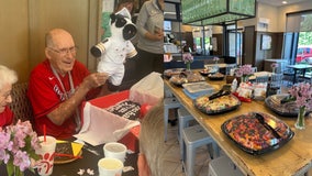 Chick-fil-A Acworth celebrates 99th birthday of Navy veteran