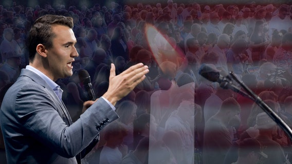 Hundreds gather in Woodstock to honor Charlie Kirk