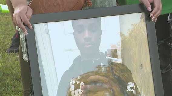 Community gathers to honor slain teen Zion Barrett at Lovejoy Park vigil