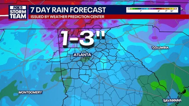 Rain returns to metro Atlanta, North Georgia later this week