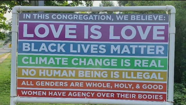 Marietta church's inclusivity sign stolen twice, sparking community concerns