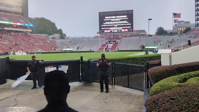 Rain, storms affecting North Georgia weekend plans, football games