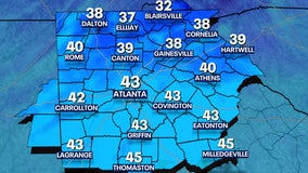 Cold temperatures expected after rain leaves metro Atlanta