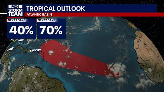 Tropical depression in Atlantic could become next named storm