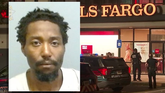 Man arrested after 2 nights of vandalism at Atlanta bank