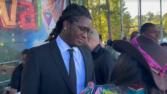 Young Thug performs at College Park festival as part of sentence