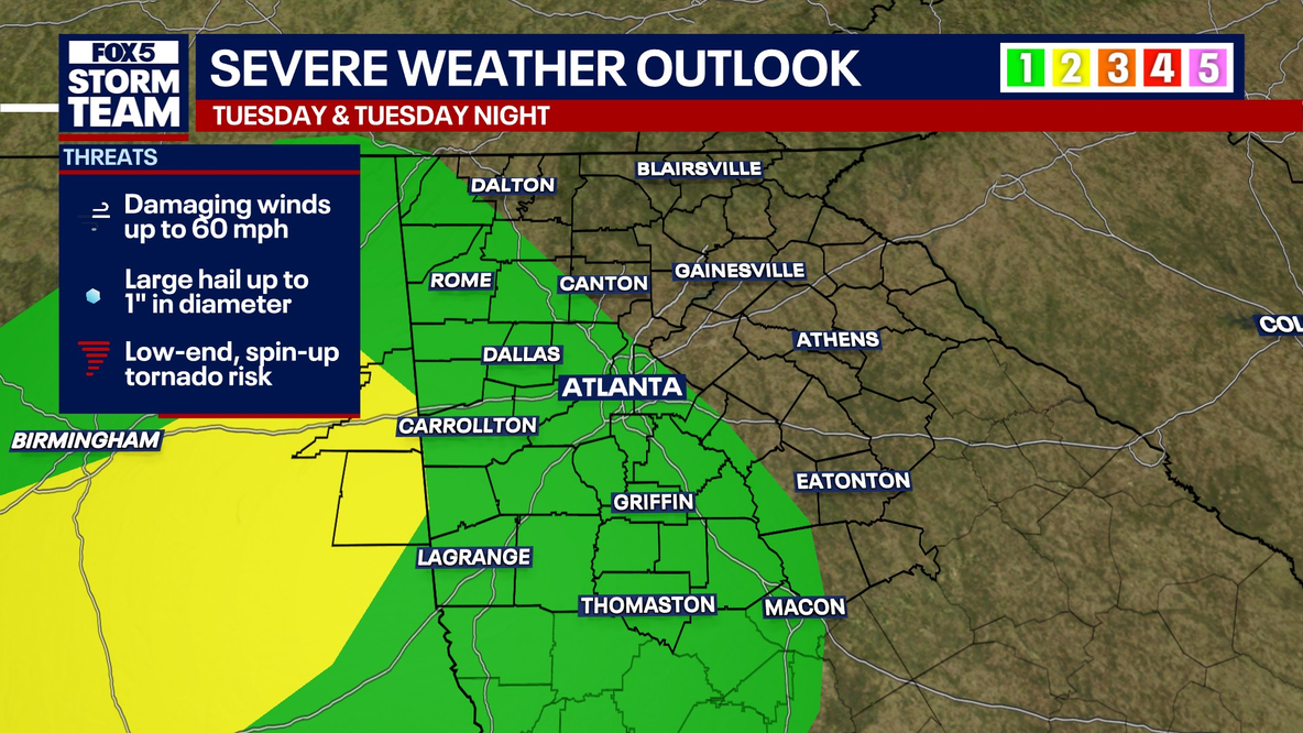 Tuesday storms: Another strong round of storms expected Tuesday afternoon