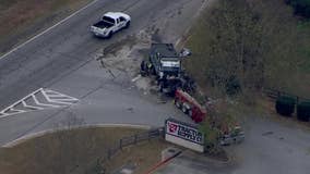 Crash, diesel spill shut down Tractor Supply entrance in McDonough