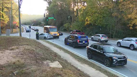 DeKalb County school bus involved in crash on Stewart Mill Road