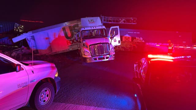 Train hits tractor trailer in Clayton County