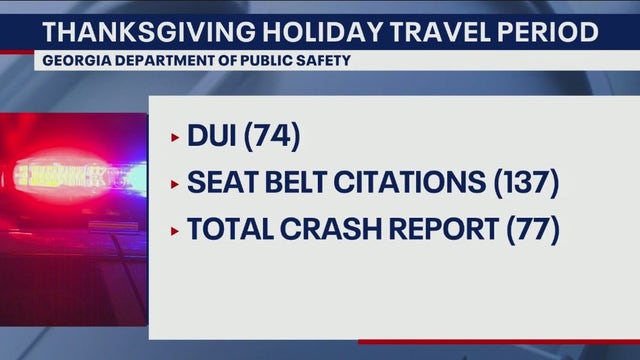 74 DUIs reported so far for Thanksgiving weekend in Georgia