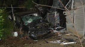 Car slams into back of DeKalb County home, causing extensive damage