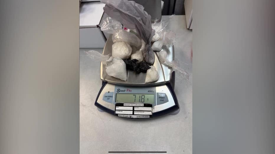 Methamphetamine seized following a high speed chase was displayed by Fayette County deputies after a fleeing vehicle was stopped during a traffic stop that escalated into a pursuit in Fayette County on an unspecified date.