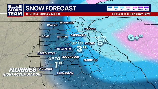 Chances for snow in metro Atlanta increase, deep freeze expected