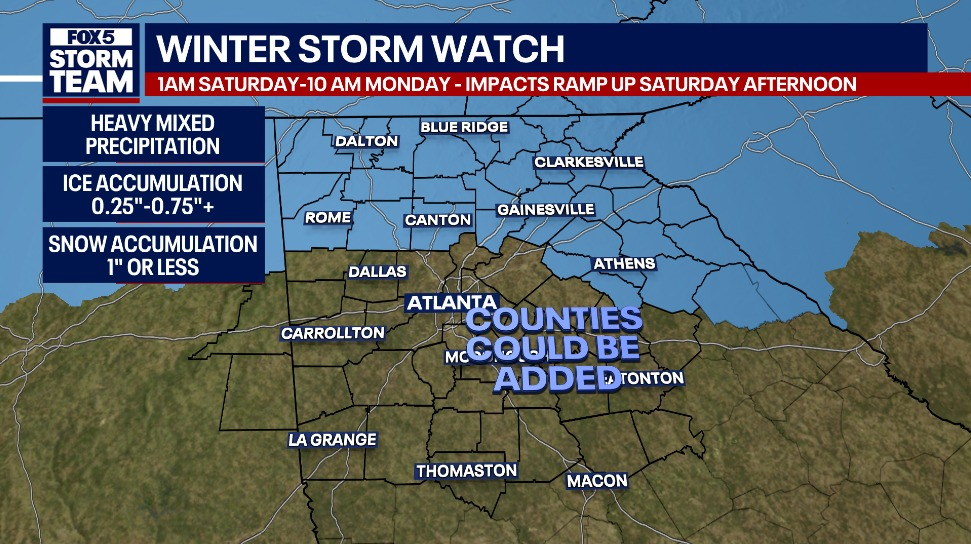 Winter Storm Watch: 'Crippling' ice, widespread power outages target North Georgia