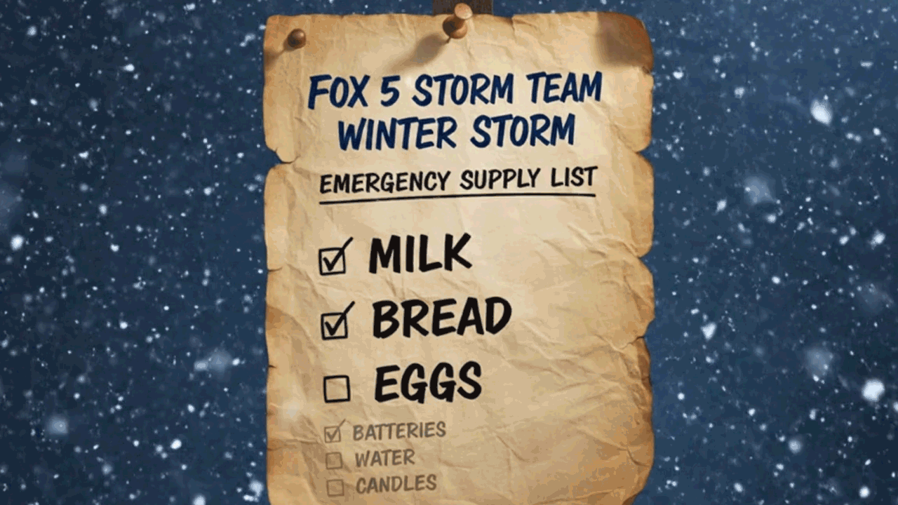 Georgia winter weather: The FOX 5 Storm Team shopping list and prep checklist