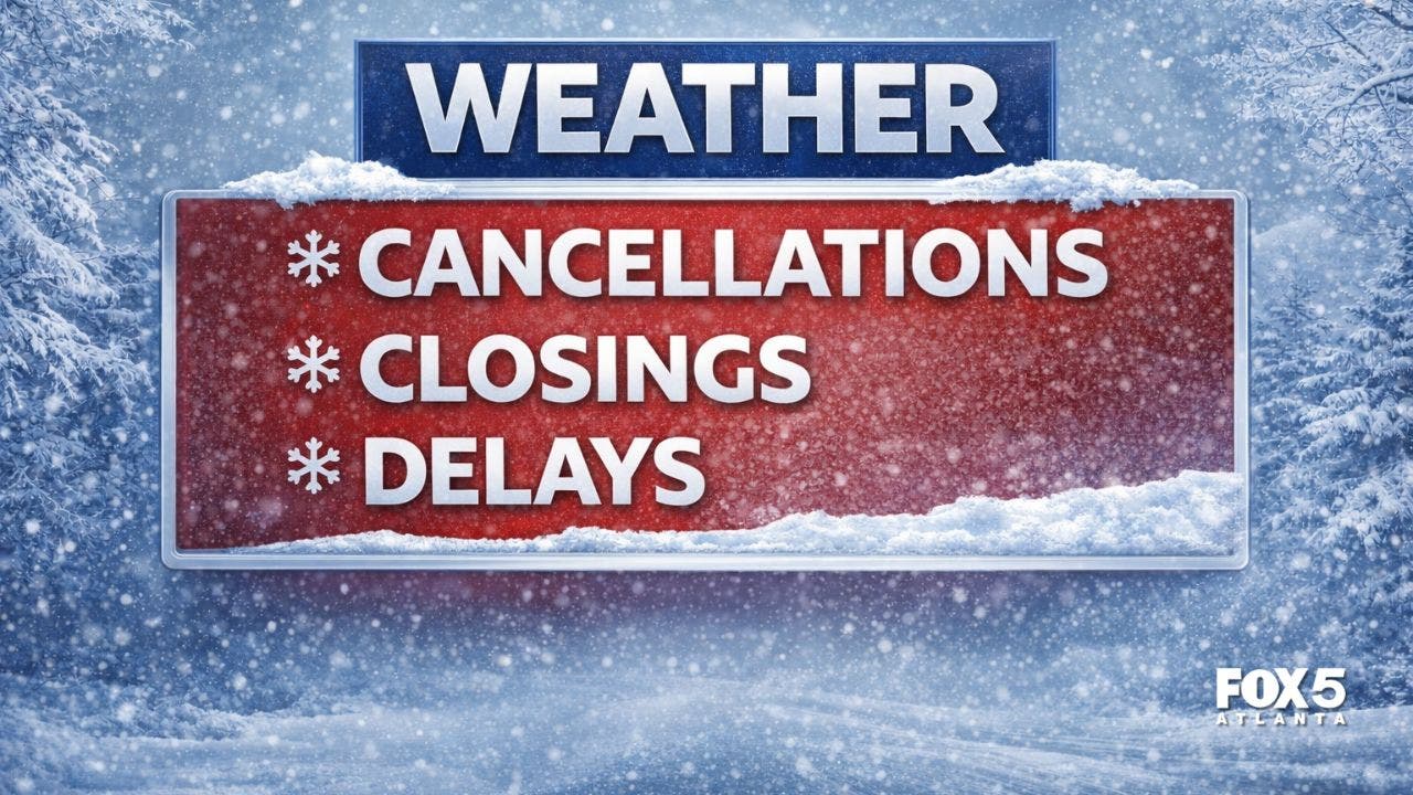 Georgia Winter Storm: Current list of cancelations, closures, changes