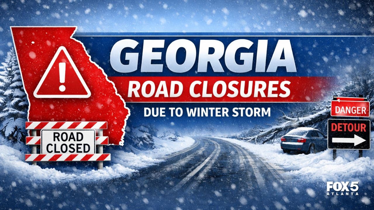 Georgia winter storm road closures & conditions