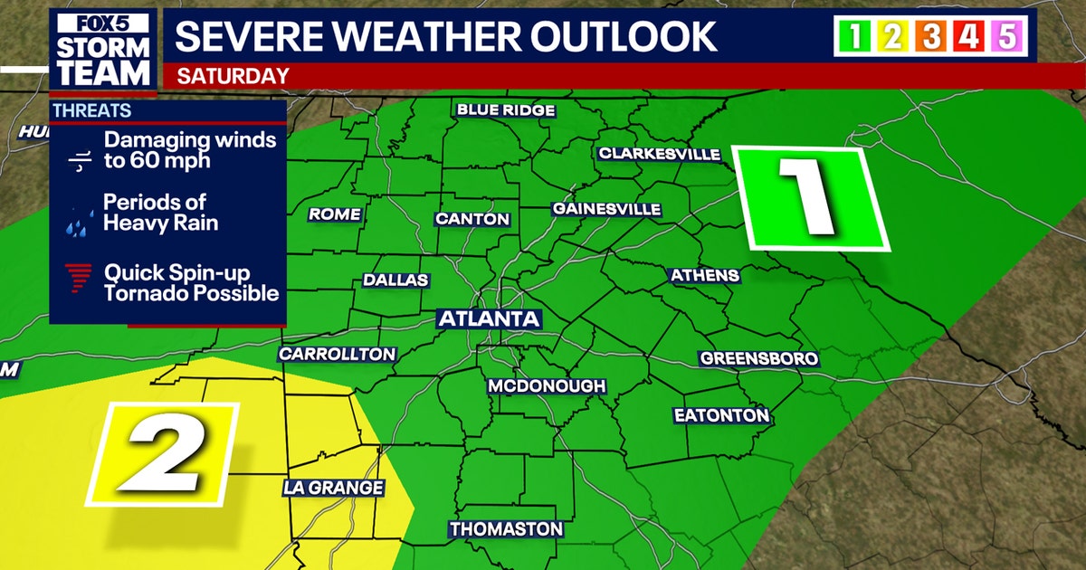 Flood watch expands into metro Atlanta ahead of severe storm threat