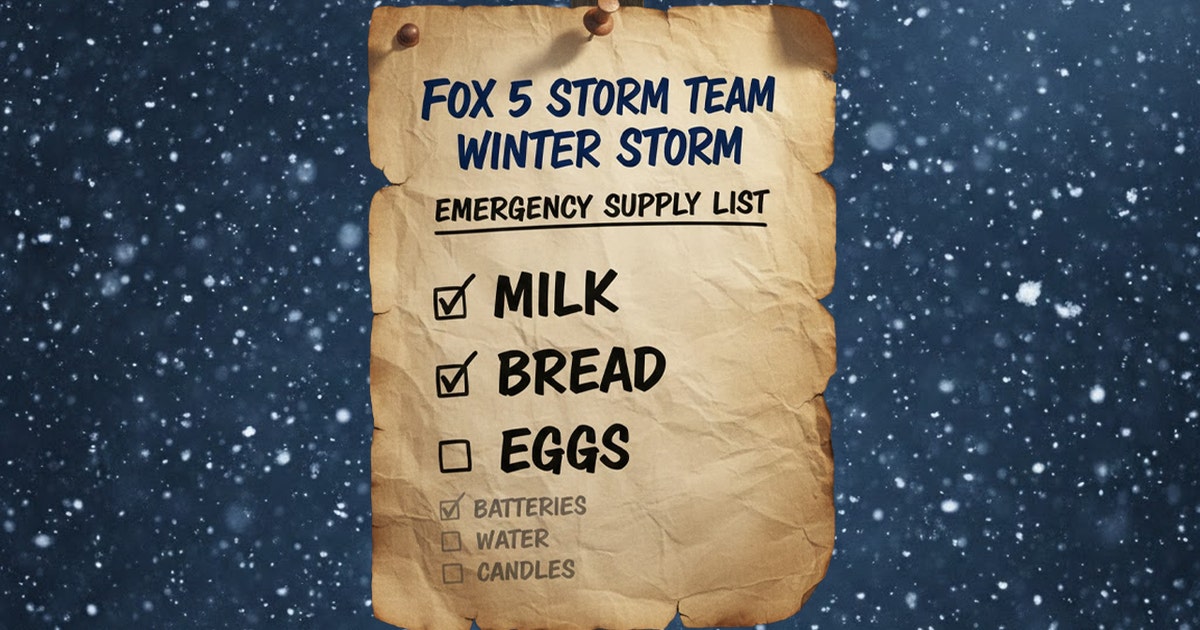 Georgia winter weather: The FOX 5 Storm Team shopping list and prep checklist