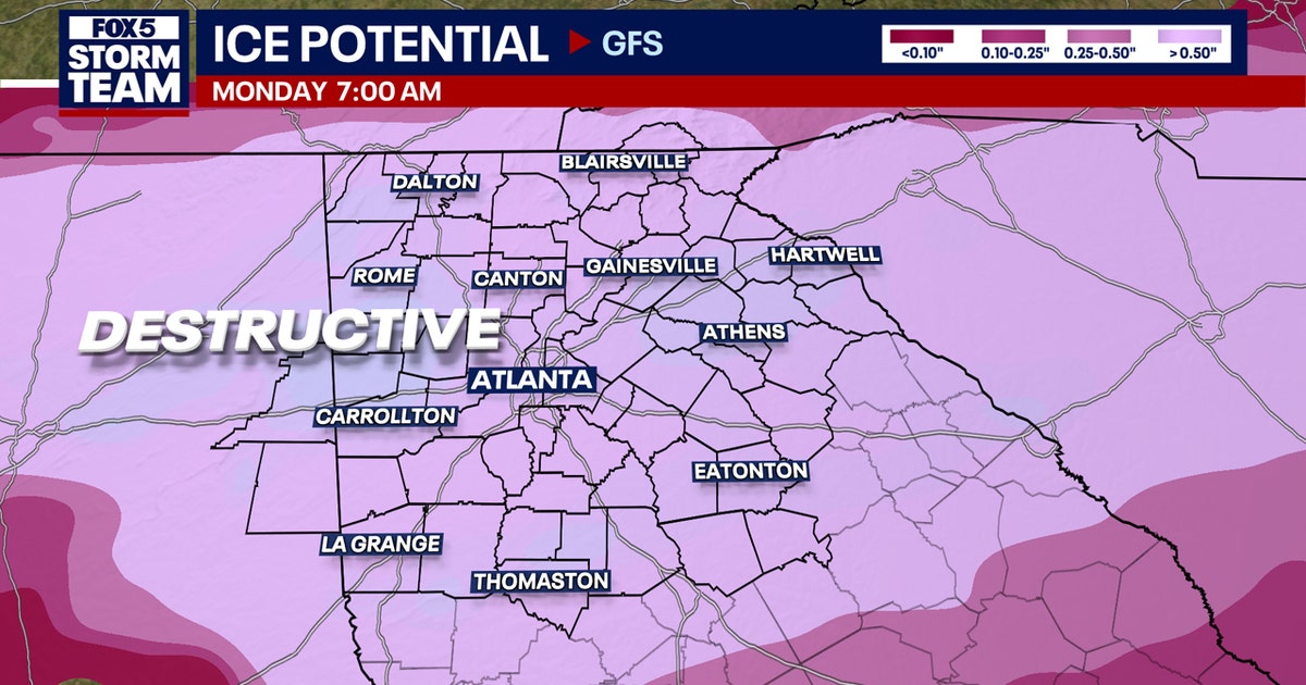Georgia winter storm: 'Destructive' ice, snow threatens metro Atlanta