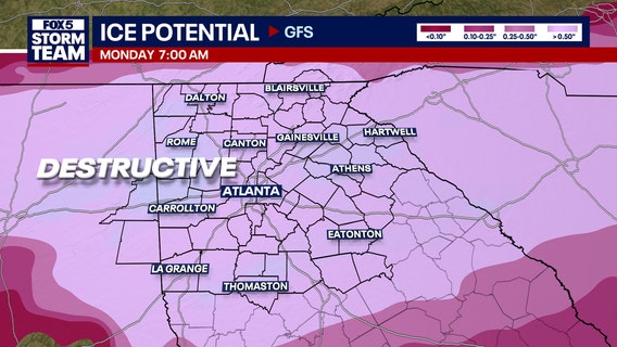 Georgia winter storm: 'Destructive' ice, snow threatens metro Atlanta