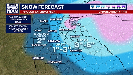 Georgia Winter Storm Warning: Snow totals, timing, and rare -15° wind chill forecast