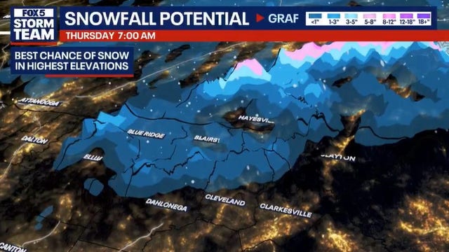 Snow in Georgia: Flurries in far North Georgia, frigid temperatures elsewhere