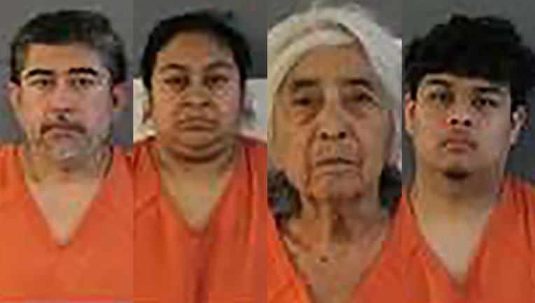 Pedro Banuelos Herrera, Marisol Pena-Acosta, Pilar Herrera Hernandez, and Juventino Banuelos.