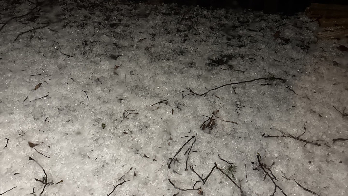 Half-dollar sized hail hits Pickens County during severe storm