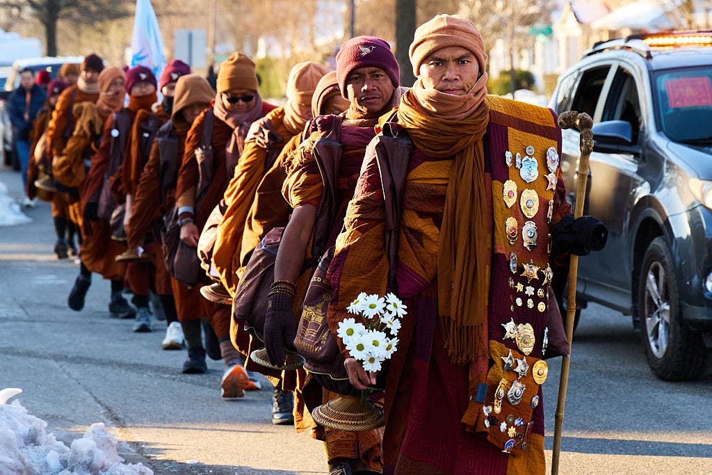 'Walk for Peace' monks nearing outskirts of Washington, D.C., on 104th day