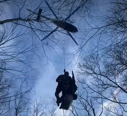Hiker airlifted after 8-hour rescue on Appalachian Trail