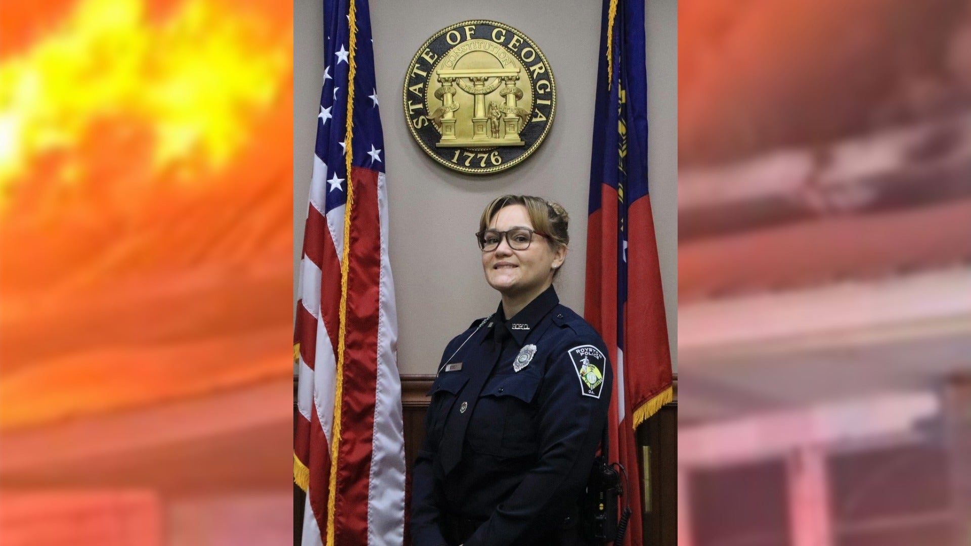 Royston police officer saves woman from burning bedroom