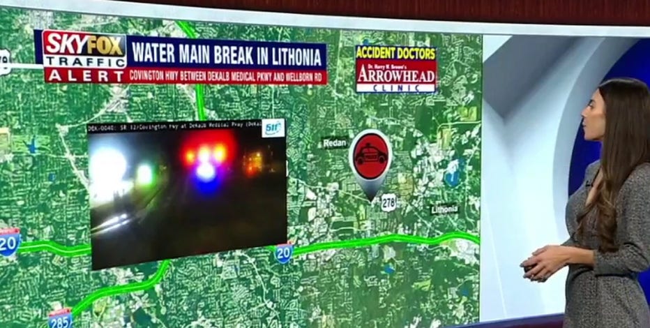 Portion of Covington Highway closed due to water main break | FOX